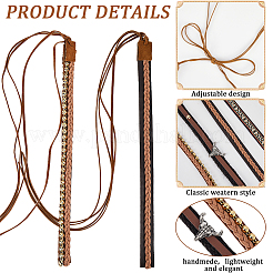 4Pcs 4 Styles Ethnic Style Imitation Leather Adjustable Hat Band&nbsp;AJEW-CP0007-19