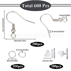 200Pcs 316 Surgical Stainless Steel Earring Hooks&nbsp;DIY-SC0024-18