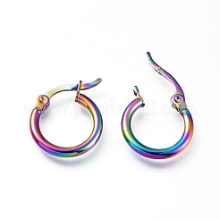 201 Stainless Steel Hoop Earrings&nbsp;EJEW-A063-20L-M
