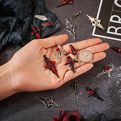 24Pcs 6 Styles Alloy Enamel Pendants&nbsp;ENAM-TA0001-56