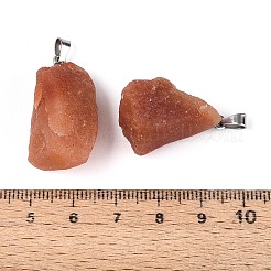 Raw Rough Natural Red Aventurine Pendants&nbsp;G-N360-06P-01-01