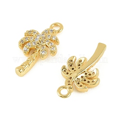 Brass Micro Pave Clear Cubic Zirconia Charms&nbsp;KK-P347-07G
