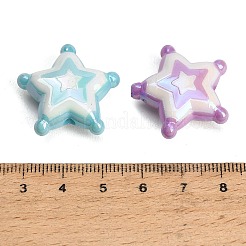 UV Plating Embossed Opaque Acrylic Beads&nbsp;AC-CBAEEF4-19