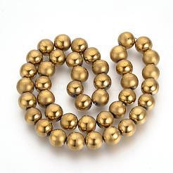 Electroplate Non-magnetic Synthetic Hematite Beads Strands&nbsp;G-Q944-10mm-06