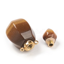 Faceted Natural Tiger Eye Pendants&nbsp;G-H252-B01