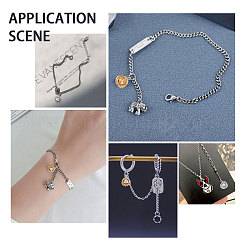 12Pcs 3 Colors 304 Stainless Steel Pendants&nbsp;STAS-UN0023-71