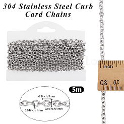 5M Tarnish Resistant 304 Stainless Steel Cable Chains&nbsp;CHS-BBC0001-16