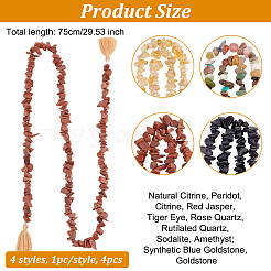 Gemstone Chips Pendant Decorations&nbsp;HJEW-AB00564