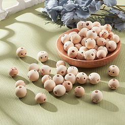 60Pcs 3 Style Maple Wood European Beads&nbsp;WOOD-AR0001-19