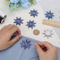 6Pcs Glass Cabochons&nbsp;GLAA-FG0001-32B