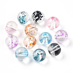 Baking Paint Transparent Glass Beads&nbsp;DGLA-R053-8mm-M