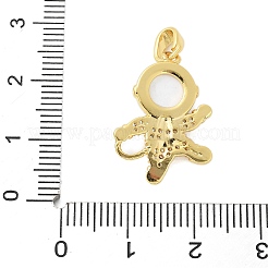 Brass Micro Pave Cubic Zirconia Pendants&nbsp;KK-S507-10G