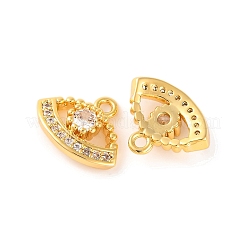 Brass Micro Pave Cubic Zirconia Pendants&nbsp;KK-U017-08B-G