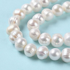 Natural Cultured Freshwater Pearl Beads Strands&nbsp;PEAR-E018-10
