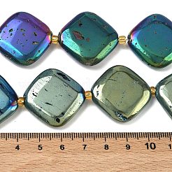 Electroplated Natural Druzy Geode Crystal Beads Strands&nbsp;G-G459-01