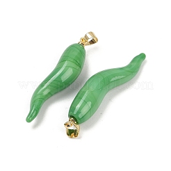 Handmade Lampwork with Brass Pendants&nbsp;KK-Q095-02A-02