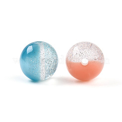 Two Tone Transparent Resin Beads&nbsp;RESI-N042-12mm-07