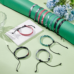 20Pcs 4 Colors Ethnic Style Polyester Cord Braided Bracelets for Men Women&nbsp;BJEW-UN0001-92