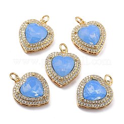 Eco-Friendly Brass Micro Pave Cubic Zirconia Pendants&nbsp;ZIRC-H122-03G-04