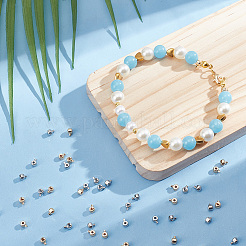 60Pcs 2 Colors Brass Crimp Beads&nbsp;KK-AR0003-88