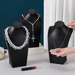 3Pcs Bust Shaped Leather Necklace Jewely Display Stands&nbsp;NDIS-PH0001-13