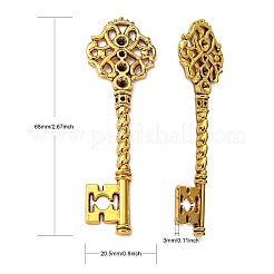 Key Tibetan Style Pendant Rhinestone Settings&nbsp;LS-TIBEB-A101291-AG-FF