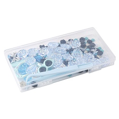 ABS Plastic Imitation Pearl & Alloy & Acrylic & Resin Cabochons Findings Kits&nbsp;DIY-FS0009-78
