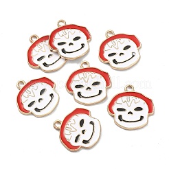 Halloween Light Gold Tone Alloy Enamel Pendants&nbsp;ENAM-P247-14KCG