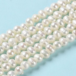 Natural Cultured Freshwater Pearl Beads Strands&nbsp;PEAR-E018-52