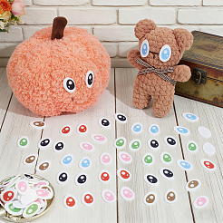 72Pairs 6 Colors Eye Felt Sew on Cloth Patches&nbsp;PATC-NB0001-70