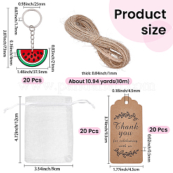 20Pcs PVC Pendant Keychains&nbsp;KEYC-BM0001-14
