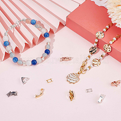 16 Sets 4 Colors  Brass Fold Over Clasps&nbsp;KK-SC0005-45A
