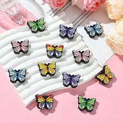 12Pcs 6 Styles Butterfly Food Grade Eco-Friendly Silicone Beads&nbsp;SIL-CJ0001-89