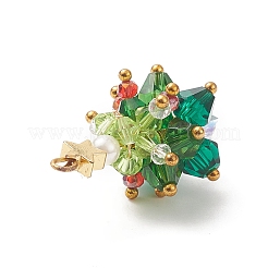Christmas Tree Glass Pendants&nbsp;PALLOY-JF01964-01