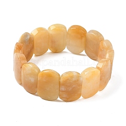 Natural Topaz Jade Beads Stretch Bracelets for Women Men&nbsp;BJEW-I323-02B
