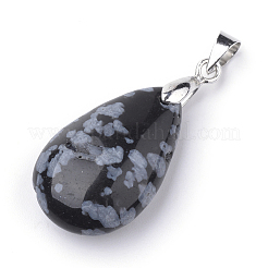 Natural Snowflake Obsidian Pendants&nbsp;X-G-S243-04