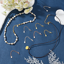 16Pcs 4 Colors Brass Curb Chain Extenders&nbsp;KK-OC0001-42