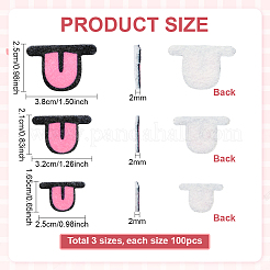 2 Bags 300Pcs 3 Styles Felt Cabochons&nbsp;FIND-PH0038-75