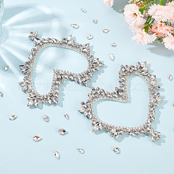 2Pcs Hollow Heart Handicraft Beading Felt Appliques&nbsp;PATC-FG0001-53
