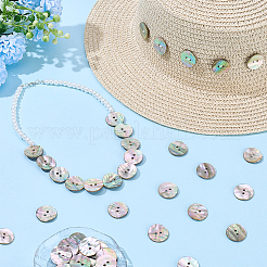 50Pcs Natural Shell Buttons&nbsp;BUTT-PH0001-71