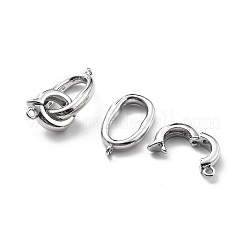 Brass Fold Over Clasps&nbsp;KK-G523-06P