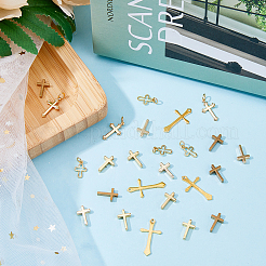 36Pcs 6 Style Long-Lasting Plated Brass Charms&nbsp;KK-FH0005-19