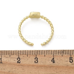 Brass Shell Cuff Rings for Women&nbsp;RJEW-C126-01G