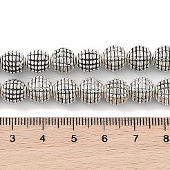 Round Tibetan Style Alloy Beads&nbsp;TIBEB-O007-34-RS