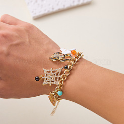 Halloween Alloy Enamel Charm Bracelets&nbsp;FS-WG2C6A9-01