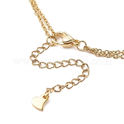 304 Stainless Steel Multi-Strand Charm Anklets&nbsp;AJEW-AN00511