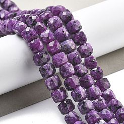 Dyed Natural Sesame Jasper Imitation Charoite Beads Strands&nbsp;G-C179-B03-01