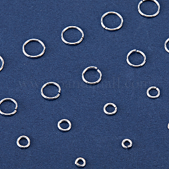 50Pcs 5 Styles 925 Sterling Silver Open Jump Rings&nbsp;STER-BBC0006-19