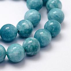 Natural White Jade Imitation Amazonite Beads Strands&nbsp;G-F364-16-10mm