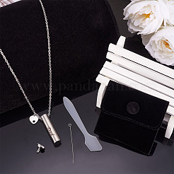 1Pc Word 304 Stainless Steel Column Urn Ashes Necklace&nbsp;DIY-TA0010-07D